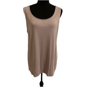 Chicos Size 2 Womens Large L Tank Top Embellished Sleeveless Stretchy Comfort
